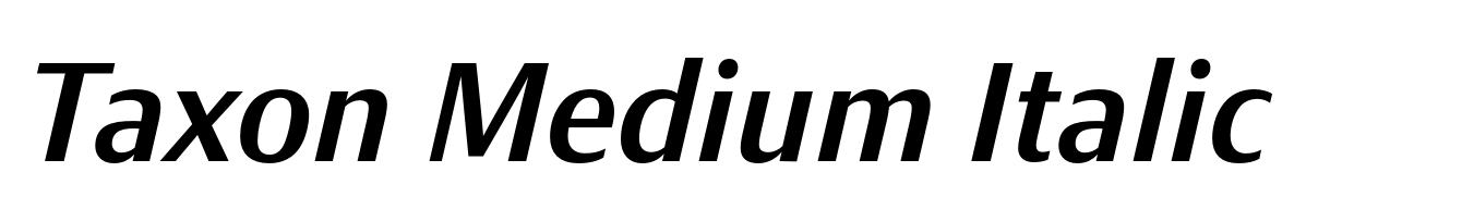 Taxon Medium Italic